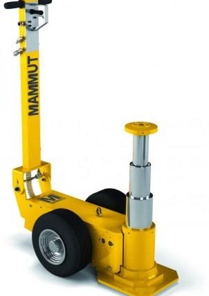 Cric profesional cu actionare pneumo-hidraulica pentru utilaje industriale M80/31 - Cattini Italia. Capacitate ridicare: 80 tone.